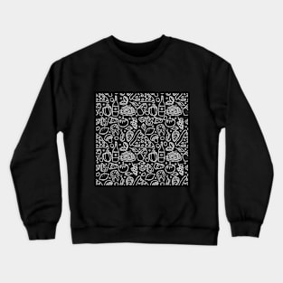 Italian food pattern. Seamless italian food background Crewneck Sweatshirt